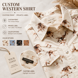 Women's Western Clothing Custom Horse Print <b>Cowgirl</b> <b>Shirt</b> Premium Long Sleeve Ranch Rodeo Wear Private Label Manufacturer - Product Image 2