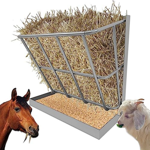 Mangeoire à bétail en acier de 22 gallons, robuste et personnalisée, nouvelle 2022, râtelier à foin pour bovins, moutons, chevaux et vaches - Product Image 4