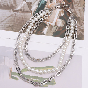 โซ่คาดเอว ลูกปัดโลหะเลียนแบบมุก หลายชั้น แฟชั่นอเนกประสงค์ สวมใส่ได้ทุกวัน สีขาว K - Product Image 3