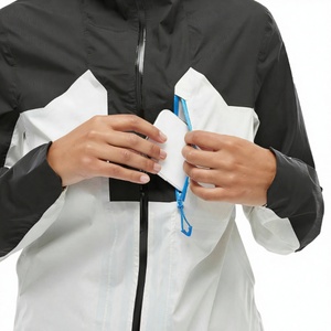Veste de randonnée légère imperméable <span class=keywords><strong>coupe</strong></span>-<span class=keywords><strong>vent</strong></span> pour <span class=keywords><strong>femme</strong></span> 2.5L, veste de <span class=keywords><strong>pluie</strong></span> compressible en tissu extensible, logo OEM personnalisé, respirante, pour l'extérieur - Product Image 3