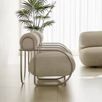 Fauteuil de salon italien moderne pour café, canapé, chaise, fauteuil lounge créatif minimaliste, célèbre sur Instagram, avec structure métallique, superbe pour salon