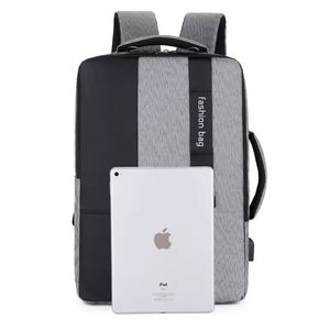 Sac à dos pour ordinateur portable de voyage d'affaires de mode OEM, sac à dos décontracté personnalisé pour hommes, grande capacité, Oxford, imperméable, mochilas avec USB - Product Image 2