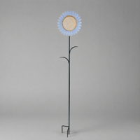 Mangeoire à oiseaux sur piquet en forme de tournesol, en métal grillagé, pour graines et noix, décoration de jardin et de parterre de fleurs, style antique, écologique