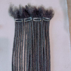 Vente en gros 100% <span class=keywords><strong>cheveux</strong></span> humains <span class=keywords><strong>mèches</strong></span> faites <span class=keywords><strong>à</strong></span> la main douces 0.4cm 0.6cm couleurs noires naturelles pinces au crochet dans les dreadlocks extensions de <span class=keywords><strong>cheveux</strong></span> - Product Image 4