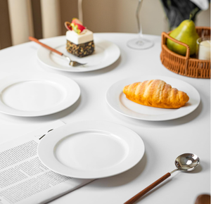 <span class=keywords><strong>Piatti</strong></span> Piani in Ceramica Bianca Pura da 10,5 Pollici per Ristoranti e Hotel, Set di <span class=keywords><strong>Piatti</strong></span> da Cena in <span class=keywords><strong>Porcellana</strong></span> Rotonda OEM all'Ingrosso - Product Image 3