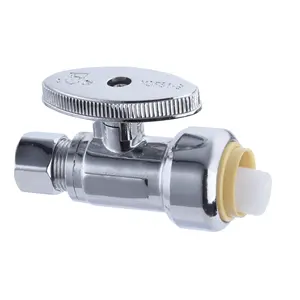 Lead Free Brass Push-Fit Ball Valve North America Push To Connect Plumbing Fitting PEX Angle Valve Quick Connect Valve