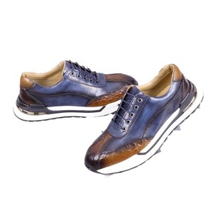 Zapatos Casuales de Hombre de Cuero Genuino con Cordones, Punta Redonda, Entresuela Acolchada de EVA, Suela de Goma, para Todas las Temporadas, Estilo Náutico - Product Image 5