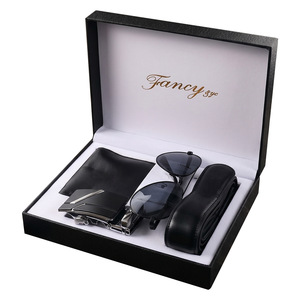 Coffret cadeau homme : ceinture, portefeuille, lunettes de soleil, 4 pièces, luxe exquis, pour la fête des pères - Product Image 4