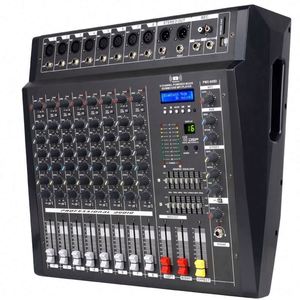 มิกเซอร์เสียง AOSHEN 8 แชนแนล 16 DSP Echo 2 กำลังขับ 300 วัตต์ 8 โอห์ม พร้อมพอร์ต USB และบลูทูธ รองรับไมโครโฟนไร้สาย 2 ตัว - Product Image 3