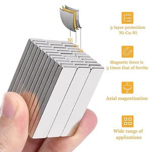 Strong Neodymium Magnet Heavy Duty Anti Oxidation NdFeB Rectangular Strips Large Stock Neodymium Block Magnets For <b>Elevator</b> <b>Part</b> - Product Image 1