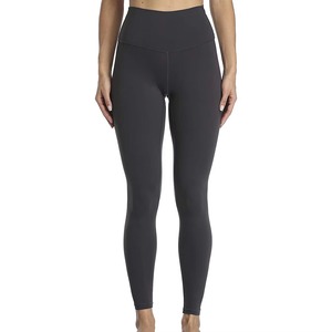 High Waist Full Length Solid Color Stretch Knitted Women's <b>Leggings</b> With Tummy Control Compression Sporty Style - Product Image 5