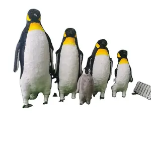 Simulation Penguin Antarctic Marine Animal Fur Toys Oceanarium Exhibition Children Cognitive Static Plush Model