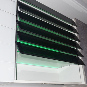 Armoire <span class=keywords><strong>de</strong></span> <span class=keywords><strong>cuisine</strong></span> murale relevable en verre <span class=keywords><strong>avec</strong></span> volets intelligents et système <span class=keywords><strong>de</strong></span> rangement à volets roulants - Product Image 4