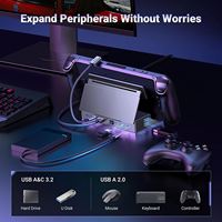 UGREEN Dock dek uap 9-in-1, stasiun Dok USB C dengan dudukan dapat dilipat, transmisi Cepat 10Gbps, pengisian daya Cepat PD 100W
