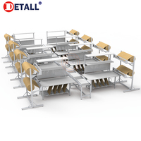 Station d'emballage manuelle réglable en hauteur, table d'emballage pour entrepôt, commerce électronique