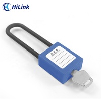 Isolation de haute qualité bleu foncé Pad Lock 76mm de long manille en plastique cadenas de sécurité clé principale usine Stock caractéristique Durable