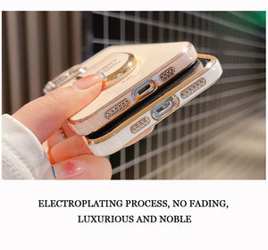 Funda de Teléfono con Soporte de Lujo y Acabado Plateado para Xiaomi Redmi Note 11 10 9 12 <span class=keywords><strong>Pro</strong></span> Plus <span class=keywords><strong>Max</strong></span> 9S 10S <span class=keywords><strong>11S</strong></span> 10 9 11 S 10Pro 11Pro Global - Product Image 6