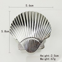 Poignées en zinc en forme de grande coquille marine pour meubles de cuisine, armoires et tiroirs – Tirants durables