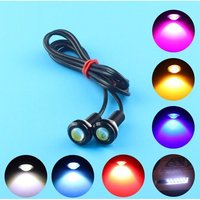 Luz led para coche COB águila luz antiniebla 3W 1,5 W 12V rojo blanco ámbar azul hielo verde luces LED Auto águila DRL luz antiniebla