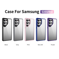 Coque de téléphone transparente antichoc pour Samsung Galaxy S25 Ultra S25Edge S26 S24FE S23 S22Plus Coque hybride en acrylique rigide