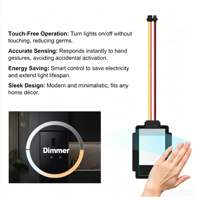 Lumière LED intelligente DC12V 5A 60W, une ou trois couleurs, miroir, contrôle de la luminosité par mouvement de la main, interrupteur tactile