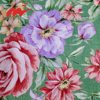 Tissu floral pour robe chemisier Mingo, design personnalisé, doux, 100D, extensible dans quatre sens, polyester et élasthanne, tissé, impression numérique, motif floral intégral