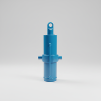Cylindre hydraulique en acier multi-étages haute pression avec pompe pour remorques minières et de carrières, double action