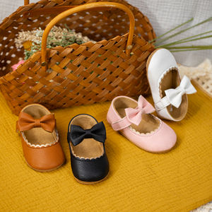 รองเท้าเด็กผู้หญิงแบบคลาสสิคประดับโบว์  หนัง PU พื้นยาง  สำหรับรองเท้าแฟชั่นเด็ก - Product Image 1