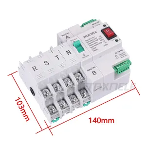 Interrupteur de transfert automatique double puissance MCB 4P 100A, disjoncteur électrique sans fil, livraison gratuite