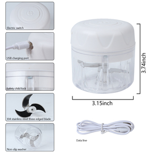 B97-0026 outils multifonctionnels Portable robot culinaire fruits légumes hachoir 30W électrique ail viande mélangeur broyeur - Product Image 2
