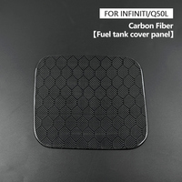 Bisel de la tapa del tanque de combustible de fibra de carbono mate, dimensiones personalizables, sin perforación, embellecedor protector antidecoloración para Infiniti Q50 Q50L