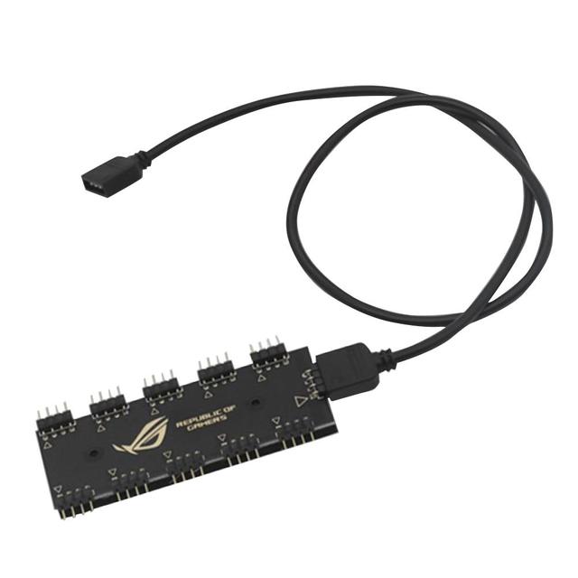 5V 3Pin/12V 4Pin RGB Synchronization HUB Splitter 1 to 10 RGB SYNC Extension Cable for GIGABYTE AURA Sata Type Hub RBG
