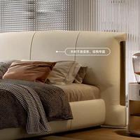 Lit superposé pour enfants en bois de pin durable, avec cadre en bois de pin, revêtement en cuir double couche, taille Queen/King, directement de l'usine