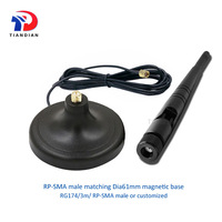 Enrutador externo Antena WiFi Omni 5dBi MHF4 Ufl Pato de goma pelado Antena WiFi de 2,4 GHz