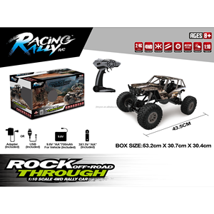 Coche de Control Remoto 4WD 2.4G 1/10 RC <span class=keywords><strong>Rock</strong></span> Crawler con Suspensión Independiente, Neumáticos TPR de Alta Adherencia, Luz LED, Camioneta Monstruo RC - Product Image 5