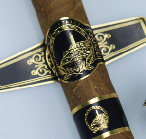 Custom Design High Quality Cigar Ring Gilding, Gold Foil, Embossed Texture Adhesive <b>Sticker</b> Cigar Bands with UV Printing - Product Image 1