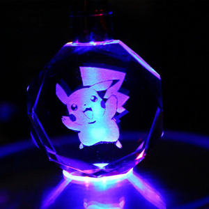 Ưa Thích Thắp Sáng Quà Tặng Tùy Chỉnh Led 3d Pha Lê Khuyến Mại Keychain - Product Image 1
