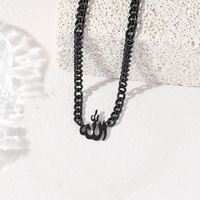 Collar de Acero Inoxidable con Colgante de Caligrafía Árabe Musulmana de Alá, Cadena Cubana, Joyería de Moda, Regalo al por Mayor para Ramadán y Eid