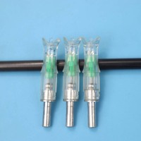 Pointes de flèches de carabine à poulies de 7,6 mm avec éclairage automatique, pointes de flèches LED lumineuses pour la chasse à l'arc