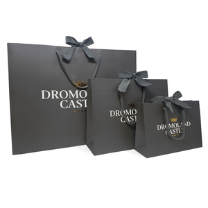 Sacs cadeaux en carton de luxe personnalisés avec impression à l'écran, logo personnalisé, sac d'emballage et poignée en ruban - Product Image 1