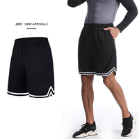 Offre Spéciale séchage rapide 100% Polyester noir séchage rapide maille respirante logo personnalisé vente en gros Shorts de basket-ball