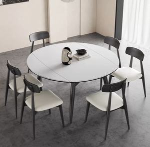 Juego de Comedor de Madera Maciza con 4 Sillas Diseño Moderno para Casa Apartamento Villa Hotel Cocina y Sala de Estar Muebles de Interior - Product Image 3