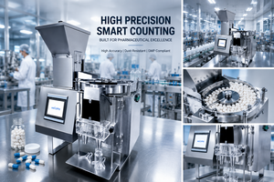 Mini desktop tablet Counting <b>Machine</b> for gummy <b>candy</b> <b>machine</b> in bottles High Accuracy Digital PLC Control Lab Equipment - Product Image 2