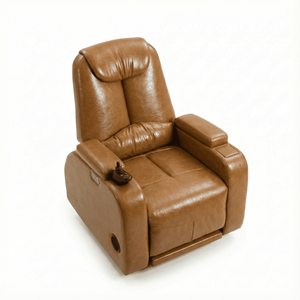 Sillón Reclinable Atunus Cinema, Mueble Inteligente para Sala de Estar, Color Marrón, Eléctrico, Cuero Napa, Sillón Reclinable Individual - Product Image 2
