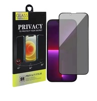 Film de protection d'écran en verre trempé anti-espion à couverture intégrale avec emballage de vente au détail pour iPhone 17 Pro Max, Samsung A57, A07, A06