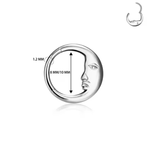 G23 Tinh Khiết Titan Vòng Màng Bạc Vàng Đen Cơ hoành Xuyên Đồ Trang Sức Tinh Tế Xoắn <span class=keywords><strong>Daith</strong></span> Phụ Nữ Của Người Đàn Ông Bông Tai - Product Image 2