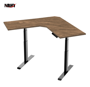 Bureau de travail intelligent moderne Table d'ordinateur en forme de L Bureau élévateur réglable en hauteur électrique - Product Image 3