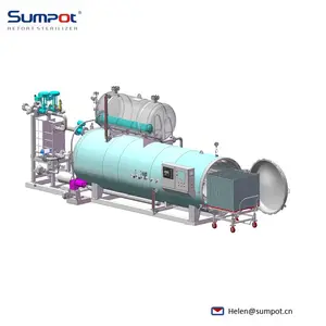 SUMPOT rapid heat transfer coconut milk pouch shaking water spray retort autoclave sterilizer machine