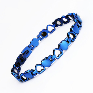 Gelang Pesona Baja Anti Karat Berlapis Emas Laris Manis, Desain Hati Berongga Model Terbaru Terapi <span class=keywords><strong>Magnet</strong></span> Trendi untuk Pasangan - Product Image 6