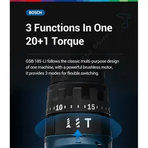 BOSCH GSB 185-LI <span class=keywords><strong>สว่าน</strong></span>กระแทกไร้สาย<span class=keywords><strong>แบ</strong></span>บไม่มีแปรงถ่าน 18V ไขควงไฟฟ้าเครื่องมือไฟฟ้าอเนกประสงค์ GSB185-LI - Product Image 5